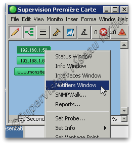 Cliquez droit pour sélectionner Notifiers Window