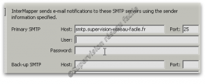 Indiquer le serveur de mail utilisé pour les alertes