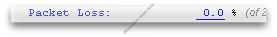 Packet Loss : pourcentage de paquets perdus