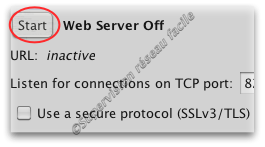 Démarrer le service Web