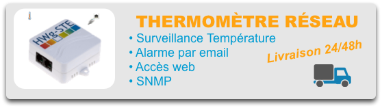 Boitier Thermomètre fonctionnant en réseau